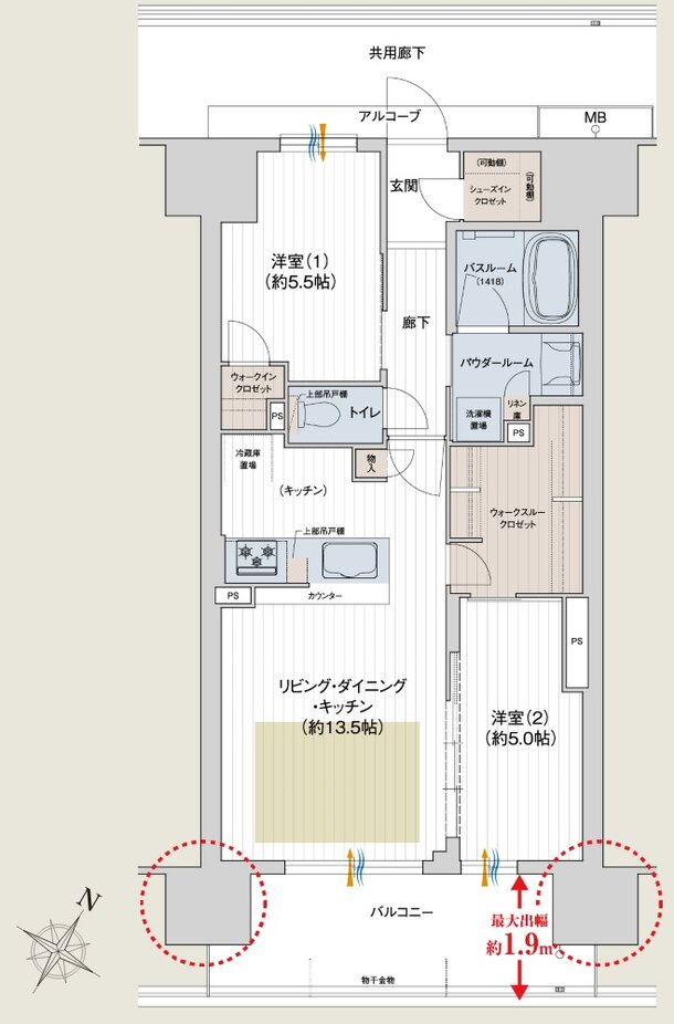 プレサンス ロジェ 四日市駅SOUTH 間取り Cタイプ（MENU3）