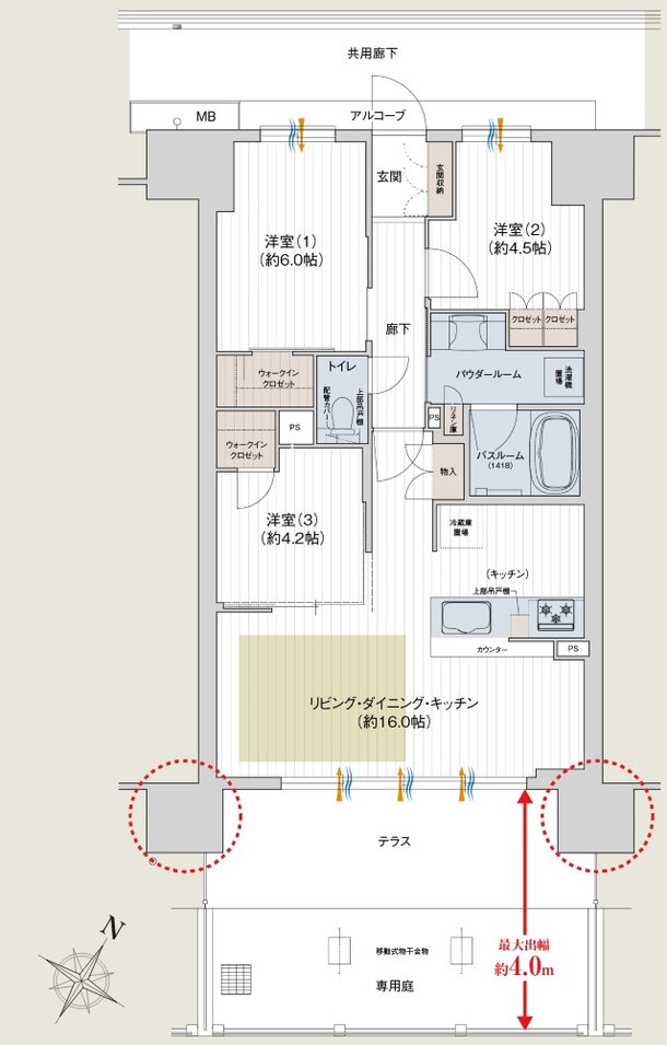 プレサンス ロジェ 四日市駅SOUTH 間取り Bgタイプ（MENU2）