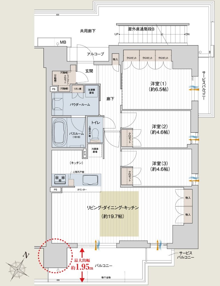 プレサンス ロジェ 四日市駅SOUTH 間取り Fタイプ（MENU1）