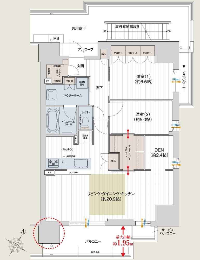 プレサンス ロジェ 四日市駅SOUTH 間取り Fタイプ（MENU3）