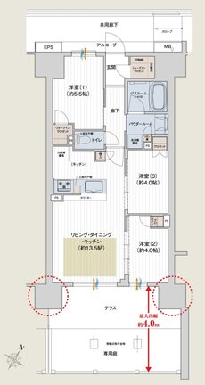 プレサンス ロジェ 四日市駅SOUTH 間取り Cgタイプ