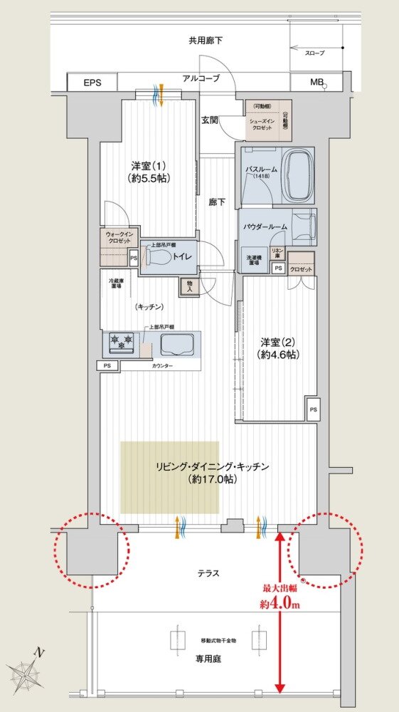 プレサンス ロジェ 四日市駅SOUTH 間取り Cgタイプ（MENU1）