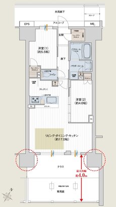 プレサンス ロジェ 四日市駅SOUTH 間取り Cgタイプ（MENU1）