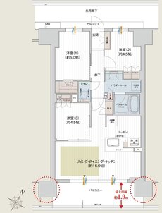 プレサンス ロジェ 四日市駅SOUTH 間取り Bタイプ