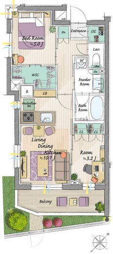 グローベル十条 ザ・レジデンス 間取り Eタイプ