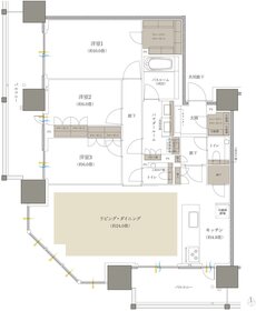 プレミストタワー船橋 間取り 110B type