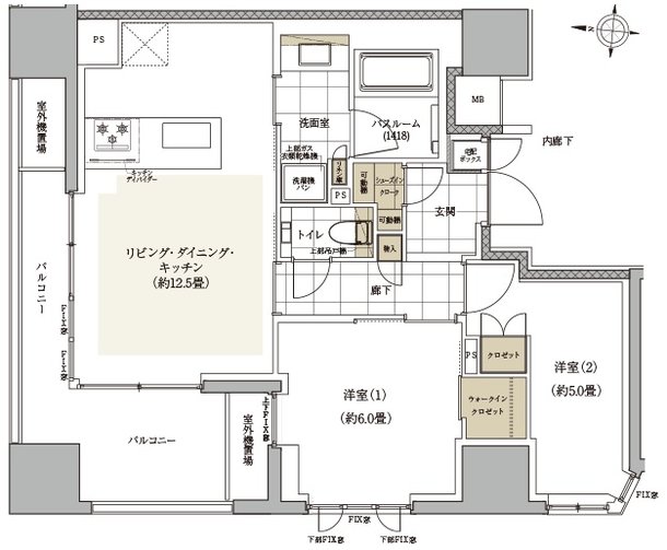 ザ・ライオンズ本郷 間取り D2 TYPE