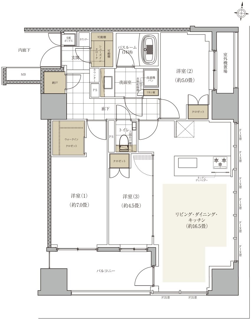ザ・ライオンズ本郷 間取り E2 TYPE