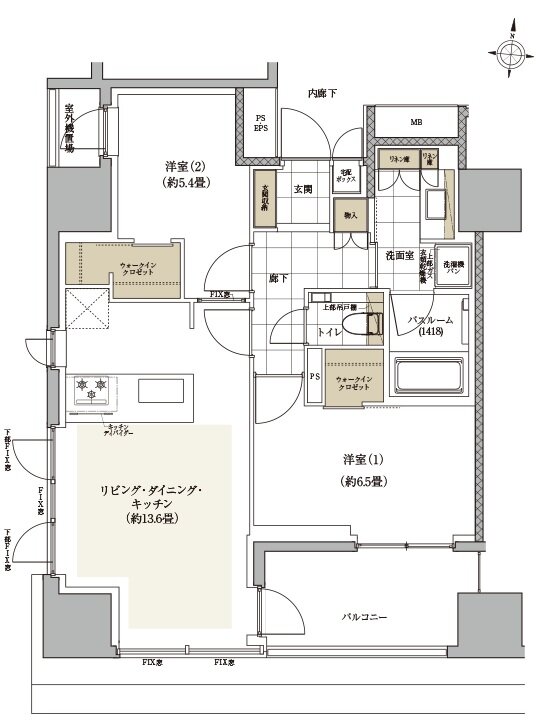 ザ・ライオンズ本郷 間取り A2 TYPE