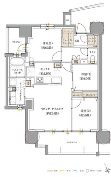 サーパス熊谷銀座レジデンス 間取り Aタイプ