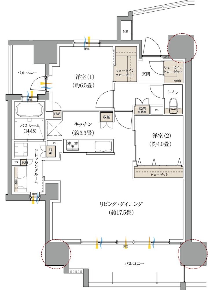 サーパス熊谷銀座レジデンス 間取り Aタイプ（メニュープラン）