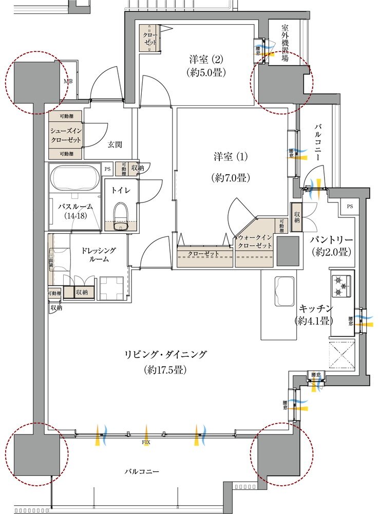 サーパス熊谷銀座レジデンス 間取り Dタイプ（メニュープラン）