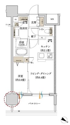 ウエリス赤坂BAYSIDE 間取り C type