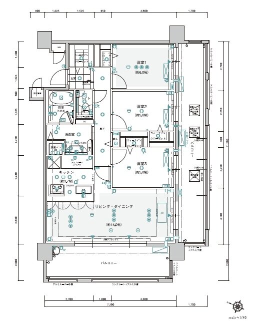フリーディア大濠公園レジデンス 間取り B typeセレクト1