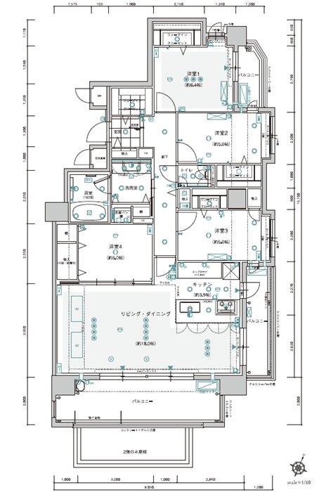 フリーディア大濠公園レジデンス 間取り C typeセレクト1