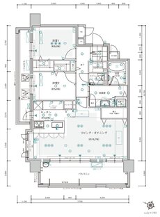 フリーディア大濠公園レジデンス 間取り A typeセレクト3