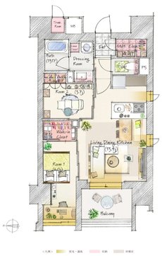 SOLTIA WEST CITY FRONT(ソルティア ウエストシティ フロント) 間取り B1タイプ
