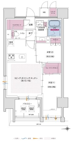 SOLTIA WEST CITY FRONT（ソルティア ウエストシティ フロント） 間取り A1タイプ