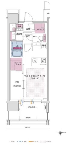 SOLTIA WEST CITY FRONT（ソルティア ウエストシティ フロント） 間取り D1タイプ