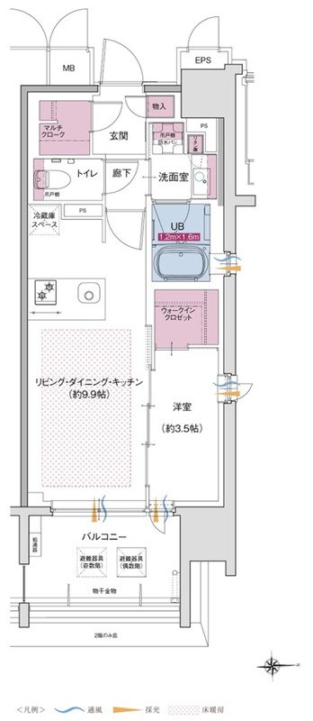SOLTIA WEST CITY FRONT(ソルティア ウエストシティ フロント) 間取り E1タイプ