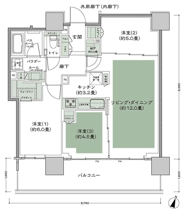 W CITY TOWERS 間取り WF-3 type