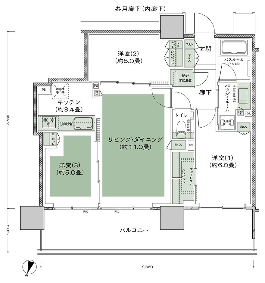 W CITY TOWERS 間取り WB-3 type
