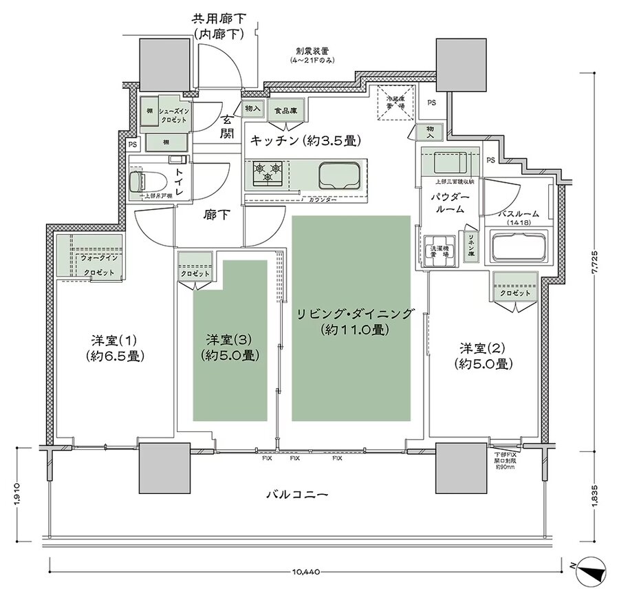 W CITY TOWERS 間取り WD-3 type