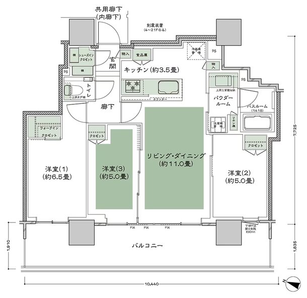 W CITY TOWERS 間取り WD-3 type