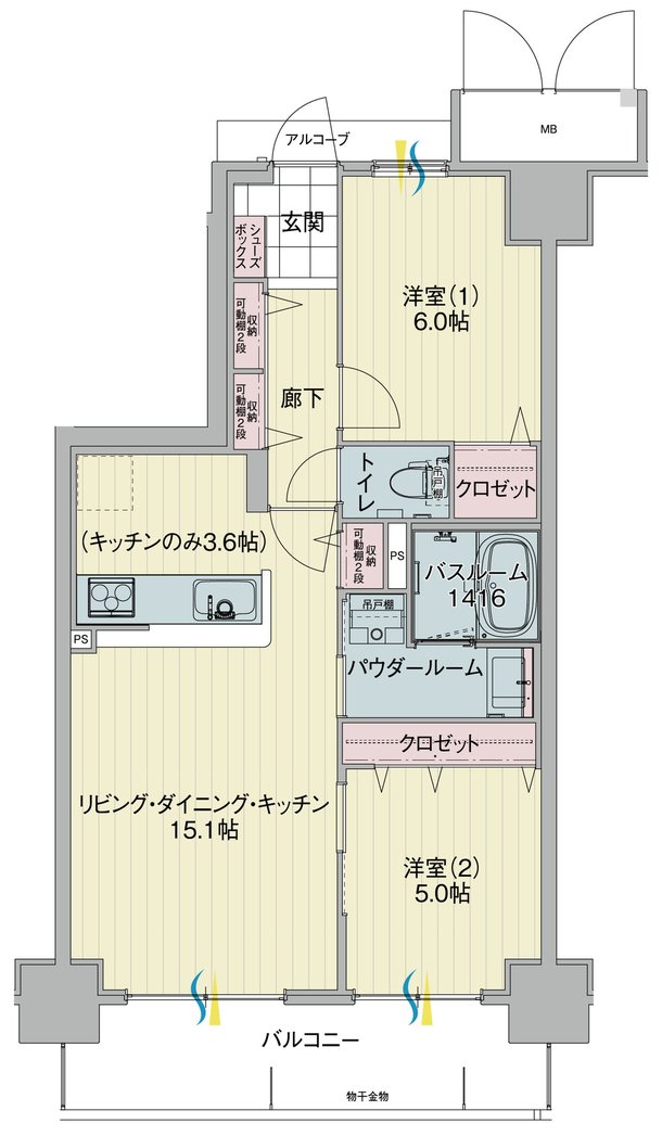 アルファスマート姫路駅南 間取り B TYPE