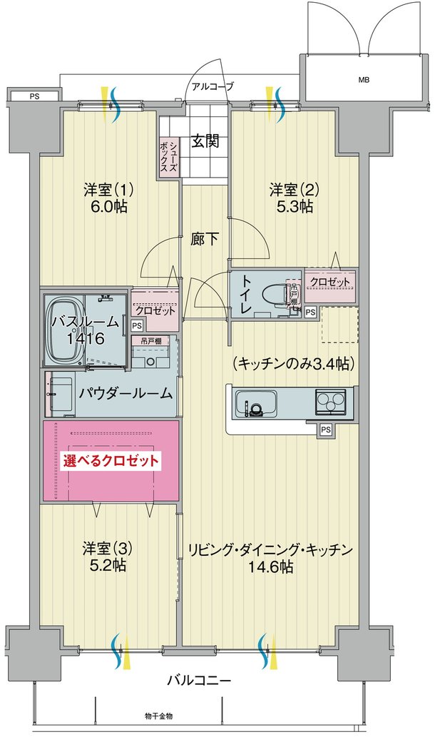 アルファスマート姫路駅南 間取り D TYPE