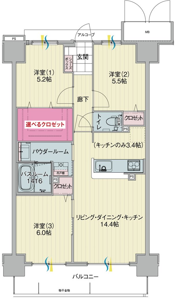 アルファスマート姫路駅南 間取り F TYPE