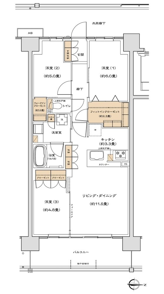 （仮称）リーフィアレジデンス海老名 間取り C Type