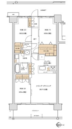 （仮称）リーフィアレジデンス海老名 間取り C Type