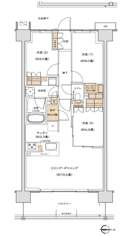 （仮称）リーフィアレジデンス海老名 間取り D1 Type