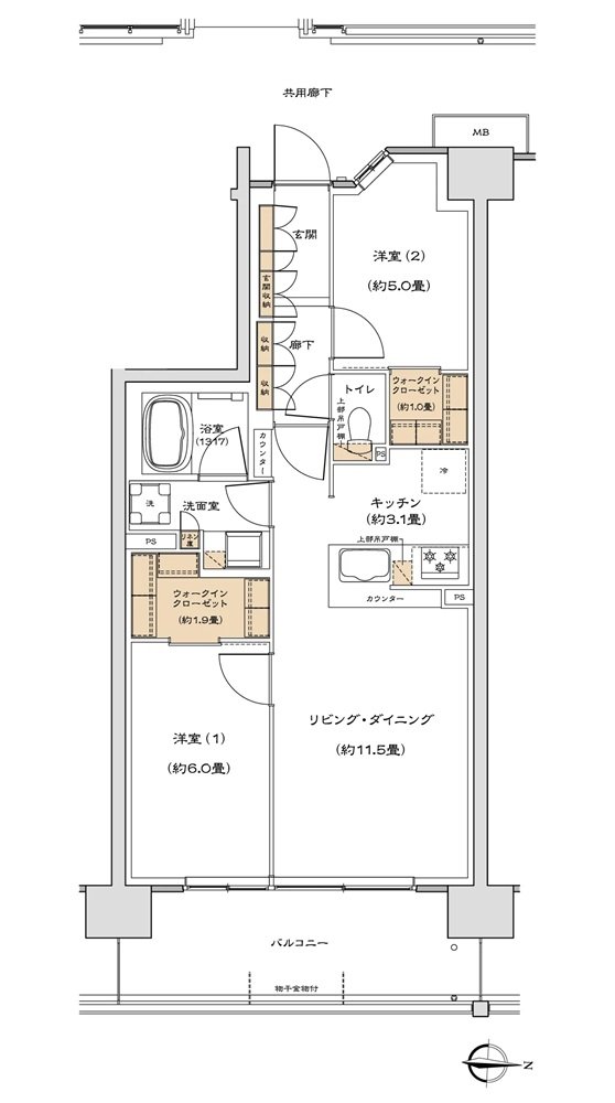 （仮称）リーフィアレジデンス海老名 間取り G Type