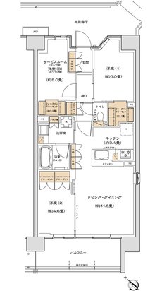 （仮称）リーフィアレジデンス海老名 間取り J Type
