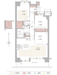 ザ・ハートフルストーリー西宮苦楽園 間取り Bタイプ