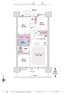 ポレスター三山木駅前 間取り Cタイプ