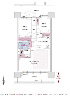 ポレスター三山木駅前 間取り Cタイプ メニュープラン