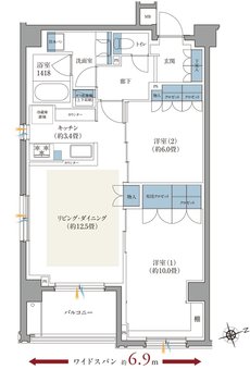 ルネ横浜山手 間取り C type
