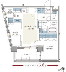 ルネ横浜山手 間取り D type