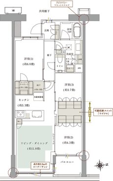 ルネグラン上石神井 間取り H1p TYPE