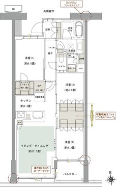 ルネグラン上石神井 間取り M2p TYPE