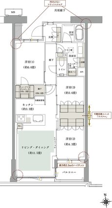ルネグラン上石神井 間取り N1p TYPE