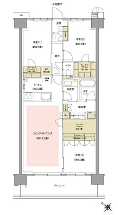 ルネ川口ユトリエ 間取り Fタイプ