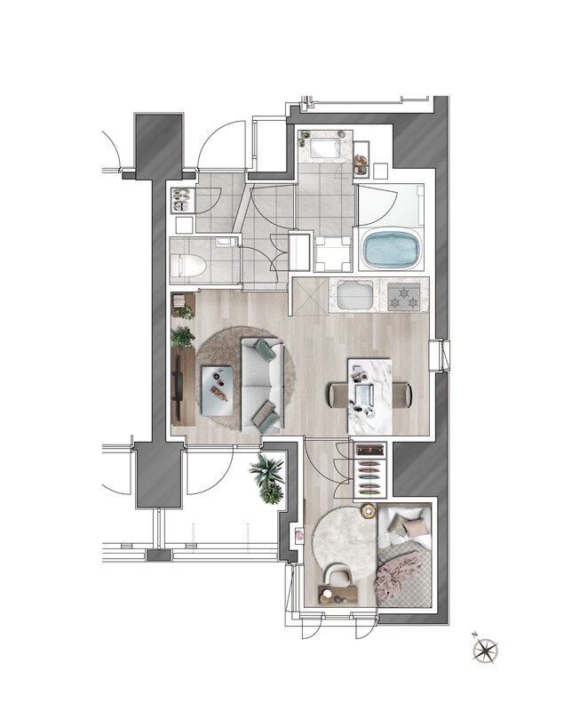 ルジェンテ白金高輪 間取り Aタイプ