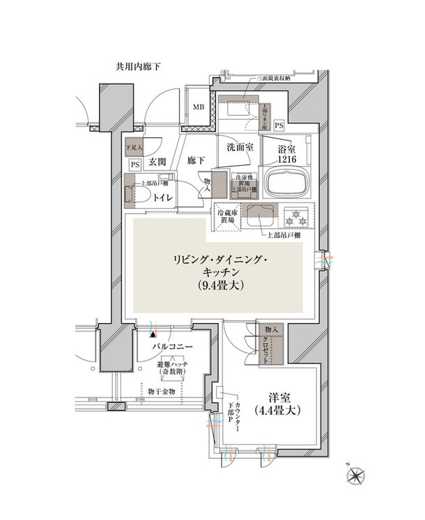ルジェンテ白金高輪 間取り Aタイプ