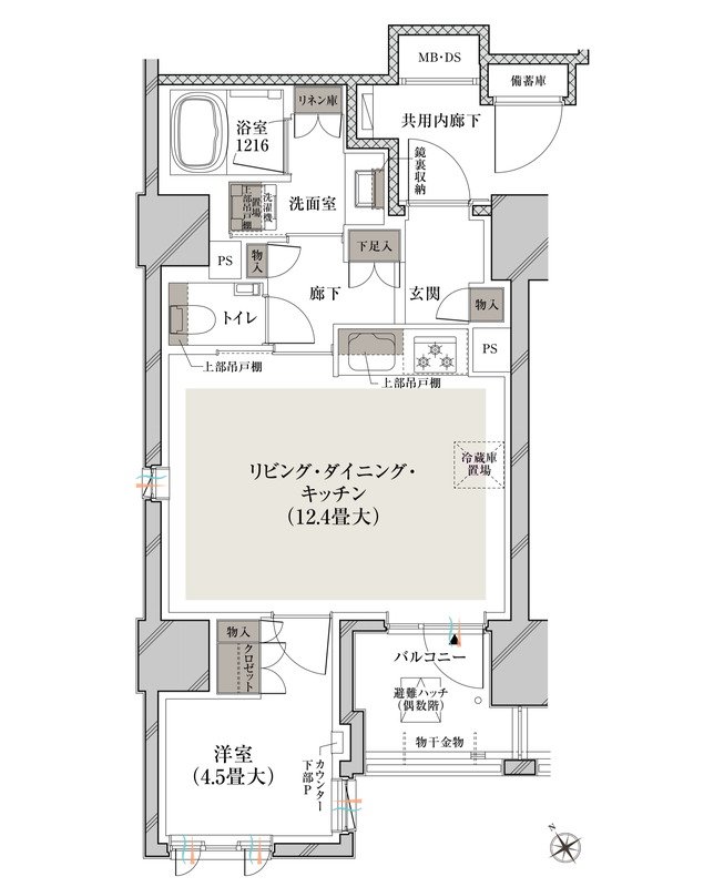 ルジェンテ白金高輪 間取り Fタイプ