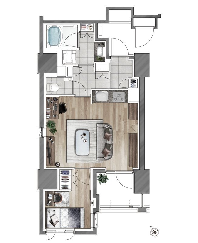 ルジェンテ白金高輪 間取り Fタイプ