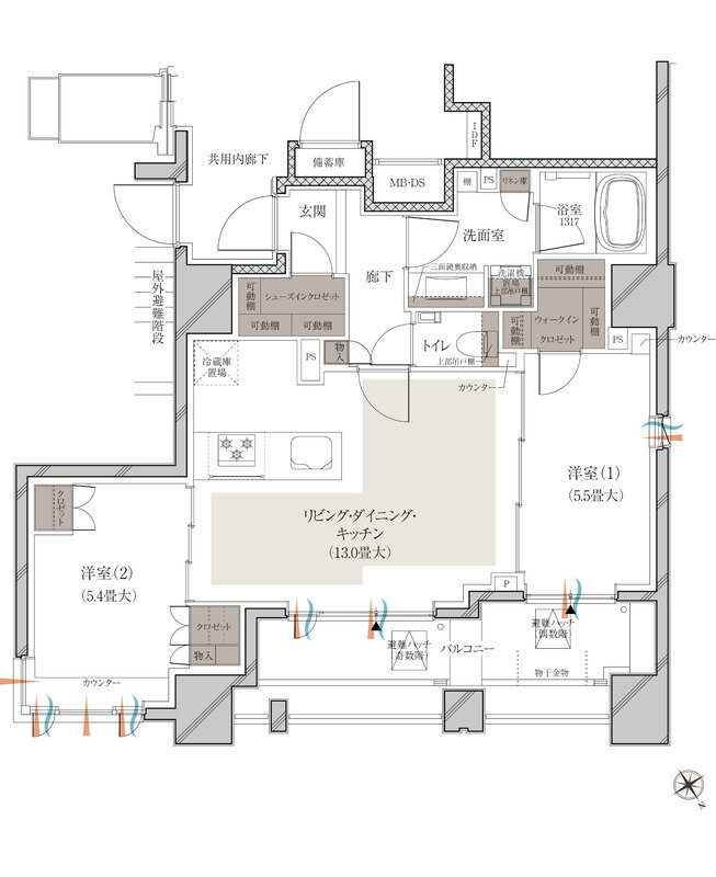 ルジェンテ白金高輪 間取り Gタイプ